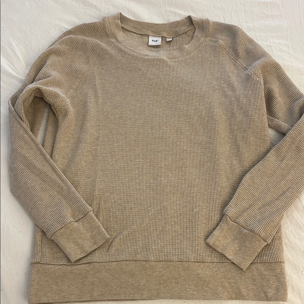 ARITZIA TNA Tan Crewneck Sweater